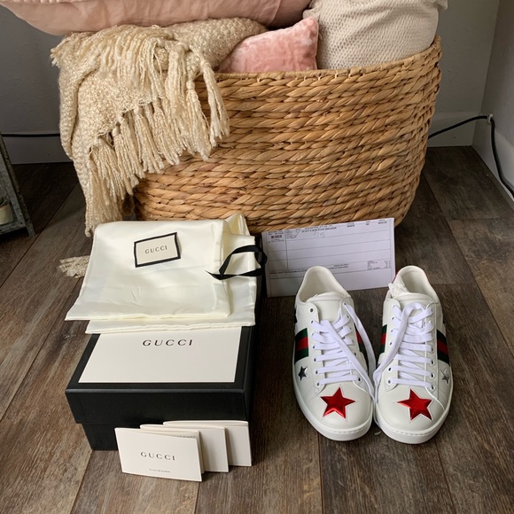 Gucci Shoes - NWT Gucci Ace Star Sneakers, ladies 9